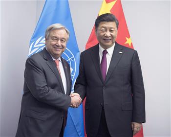 시진핑 中 주석, 구테헤스 유엔 사무총장 회견