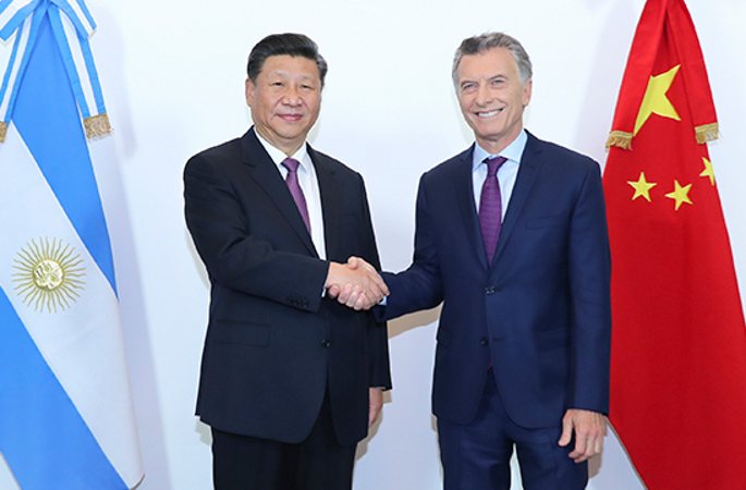 시진핑 中 국가주석, 마크리 아르헨티나 대통령과 회담