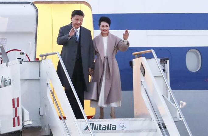 시진핑 中 국가주석, 로마에 도착해 이탈리아 국빈 방문 시작