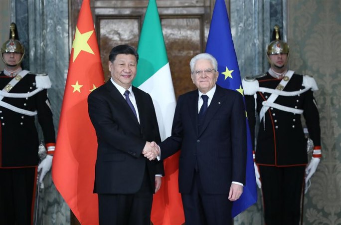시진핑 中 국가주석, 마타렐라 이탈리아 대통령과 회담