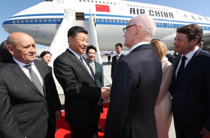 시진핑 中 국가주석 프랑스 니스에 도착, 모나코로 이동해 모나코공국 국빈 방문