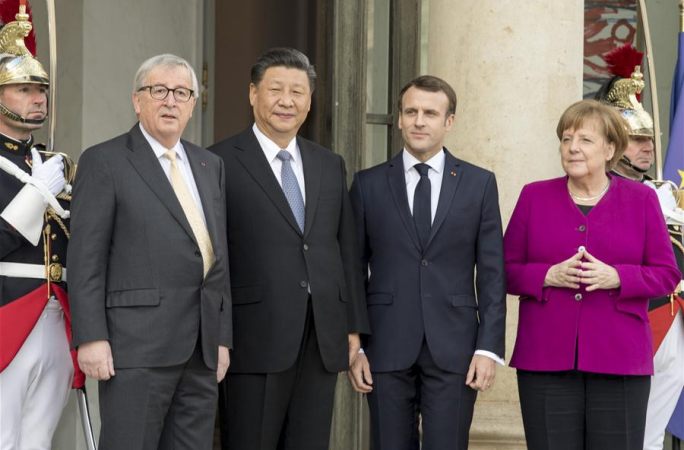 시진핑 中 국가주석, 中佛 글로벌 거버넌스 포럼 폐회식에 참석한 유럽 정상들과 회담