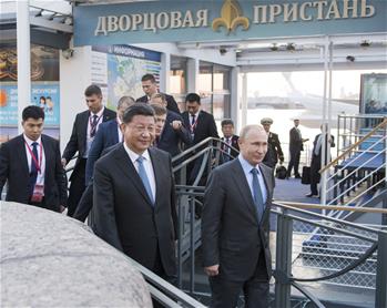 시진핑 中 국가주석, 푸틴 俄 대통령과 상트페테르부르크서 재차 회동