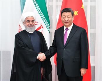 시진핑 中 국가주석, 로하니 이란 대통령 회견