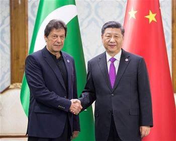시진핑 中 국가주석, 임란 칸 파키스탄 총리 회견