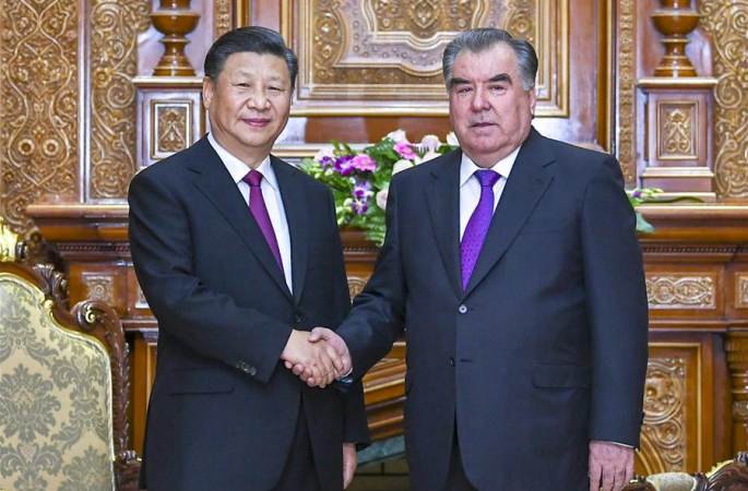 시진핑 주석, 에모말리 라흐몬 타지키스탄 대통령과 회담