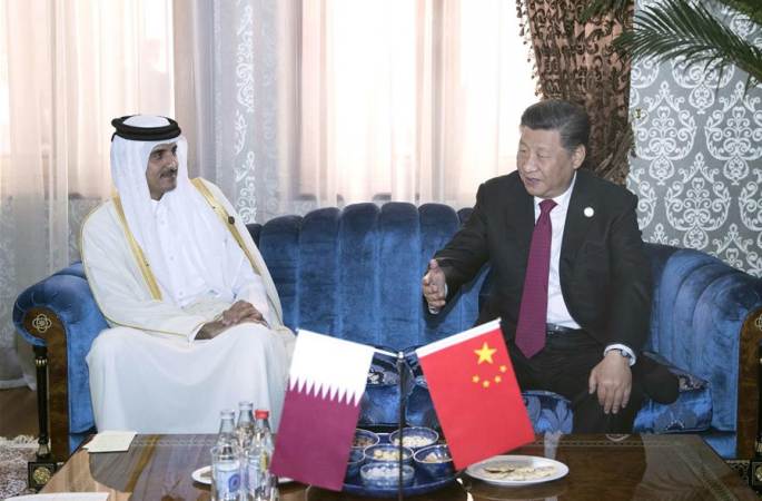 시진핑 주석, 카타르 국왕 회견