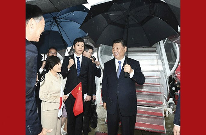 시진핑 주석, 오사카 도착…제14차 G20 정상회의 참석