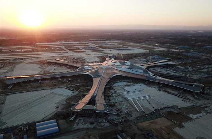 하늘에서 내려다본 베이징 다싱국제공항의 ‘성장’