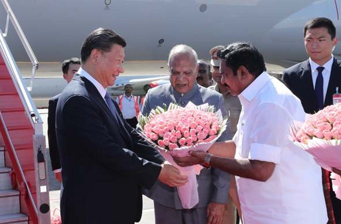 시진핑 주석, 인도 첸나이에 도착…제2차 中印 비공식 정상회담 참석