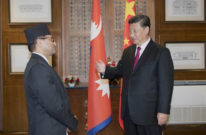 시진핑 中 국가주석, 티밀시나 네팔 상원 의장 회견