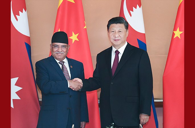 시진핑 中 국가주석, 프라찬다 네팔 공산당 의장 회견
