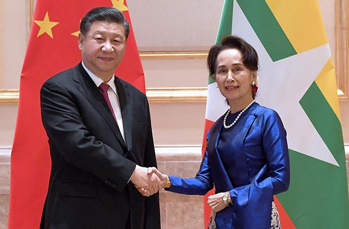 시진핑 中 국가주석, 아웅산 수지 미얀마 국가자문역 회견